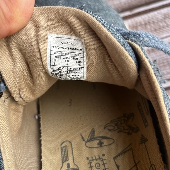Chaco Light Denim Blue and BrownTrim Women’s Sneakers Size 8 - Picture 11 of 11